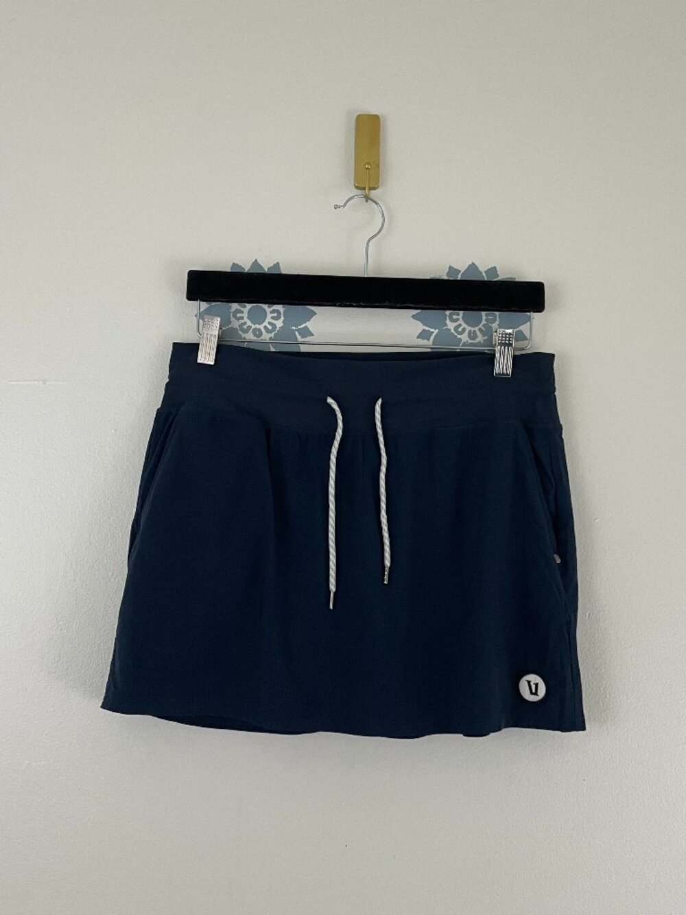 Vuori Seabreeze Lined Tennis Skirt in Ink Navy Blue Size Large